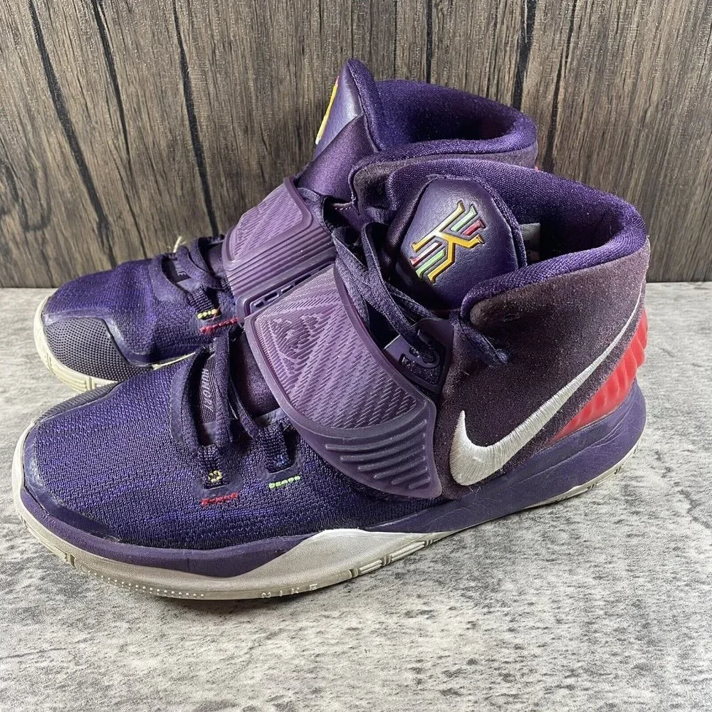 Nike Kyrie 6 Grand Purple Enlightenment Basketball Sneakers Size 6.5Y bq5599-500